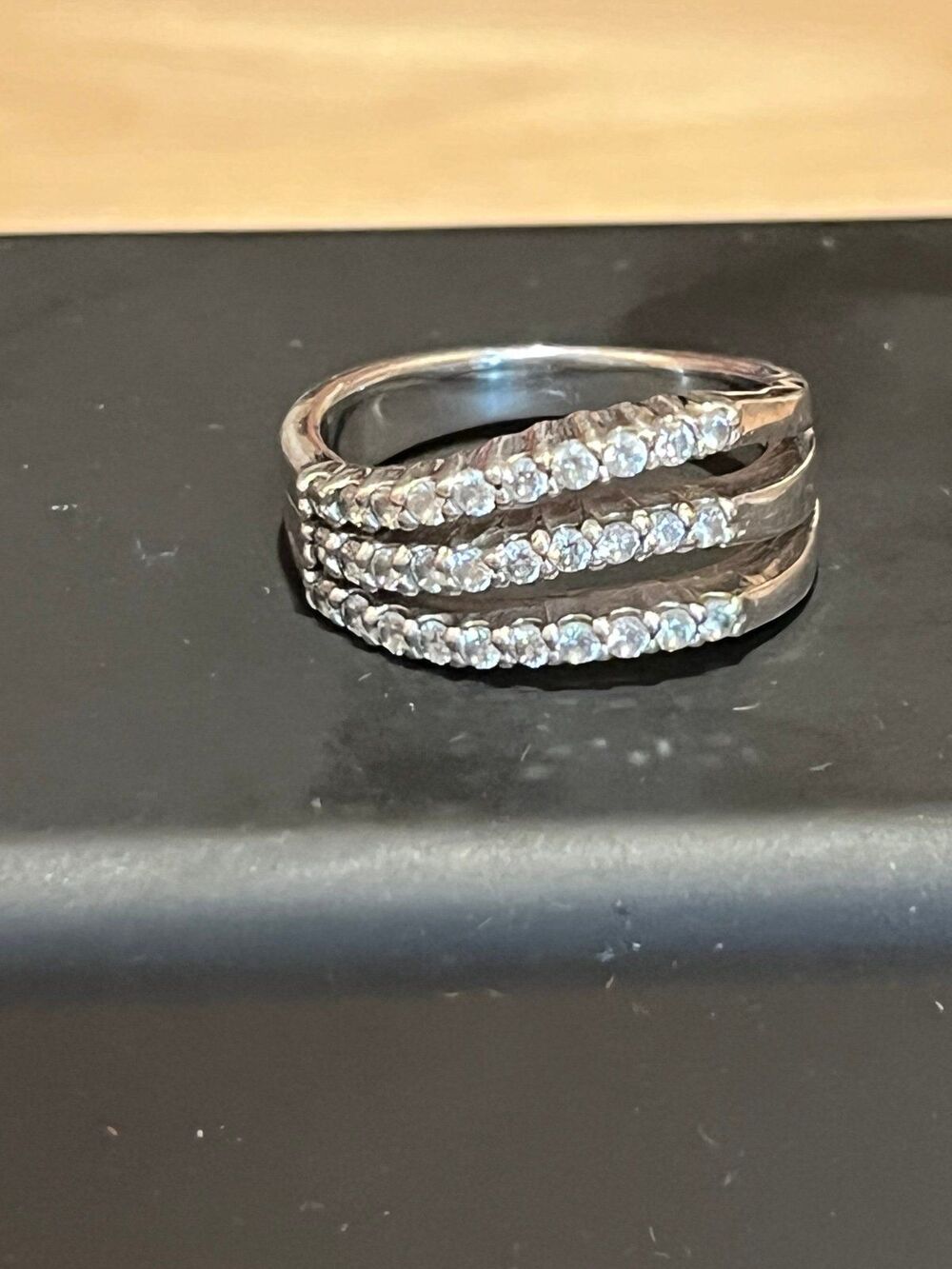 Sterling silver cubic zirconia, fashion ring
